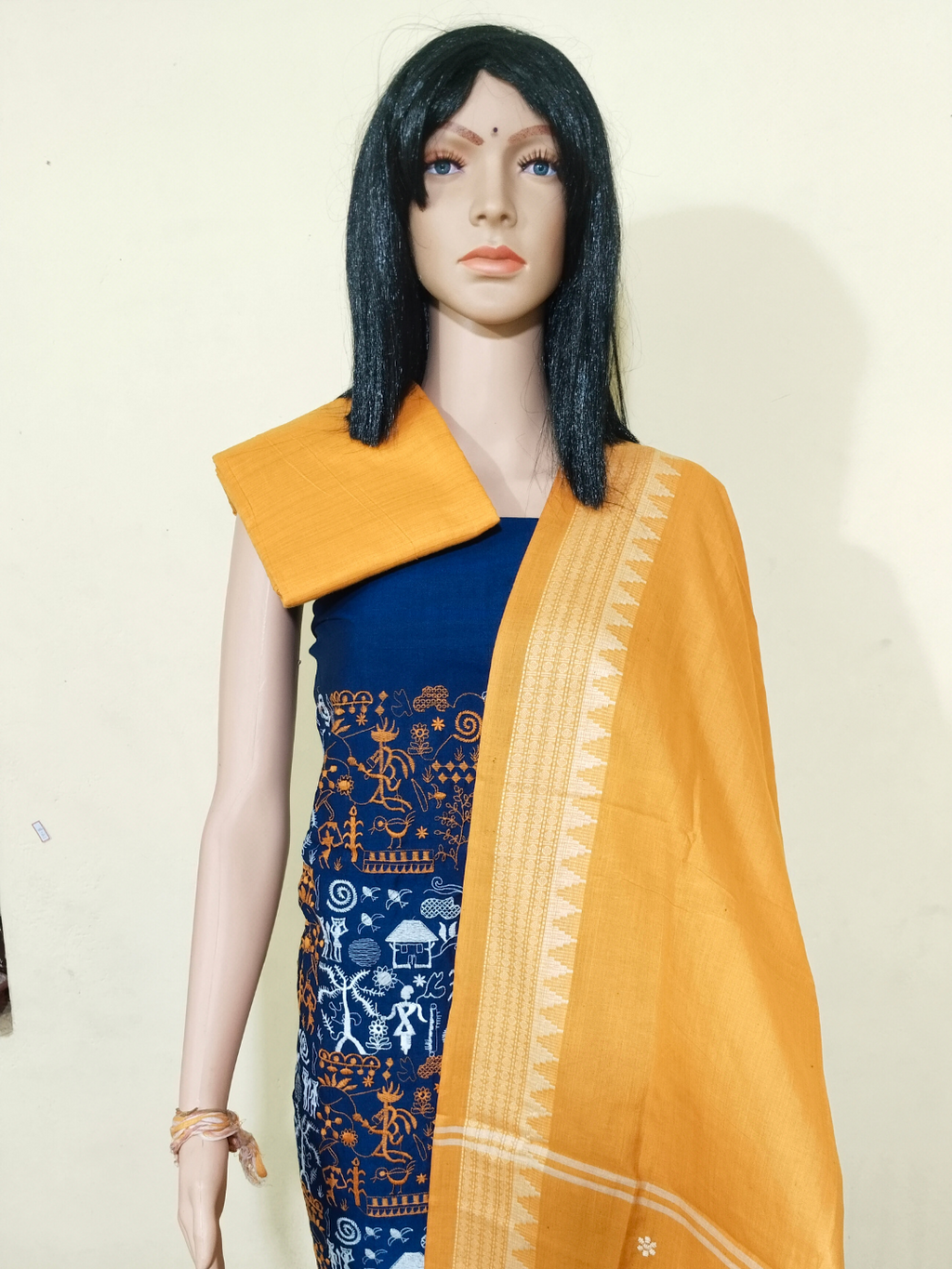 Box Tribal Embroidery Design Ladies Dress Material